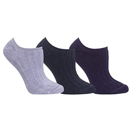 Yummie Ladies' Comfort Socks 3-pair ~ for Women ~ 2-In-1 Reversible sock2