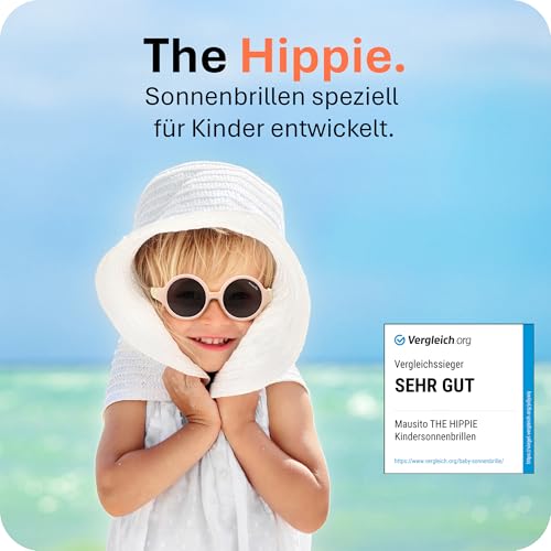 Mausito Sonnenbrille Kinder 2-5 Jahre Mädchen flexibler Rahmen & verstellbares Band | Vergleichssieger Kindersonnenbrille 100% UV-Schutz & Schadstofffrei | Europäisches Design, sicherer Halt