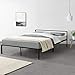 [en.casa] Cama de Metal con Somier Minimalista 140 x 200 cm Cama Doble Cama Matrimonio Negro Mate
