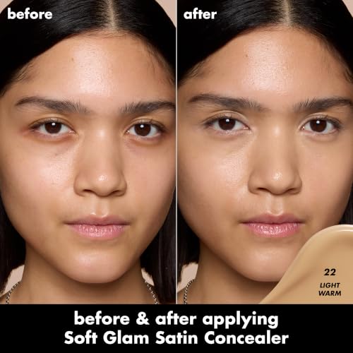 Image of e.l.f. Soft Glam Satin Concealer, Medium Coverage For Blemishes & Under-Eye, Crease-Resistant, Long Lasting, Vegan & Cruelty-Free, 22 Light Warm