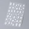 4Sheets White Flower Nail Art Stickers Simple Plant 3D Self-Adhesive Nail Stickers for Women Accessories Supplies DIY Acrylic Nails Decoration Wedding Design Decoration Nails Decals DIY #5
