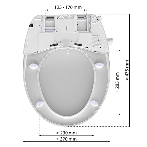 Dusch-WC Aufsatz von EISL Bidet Funktion ohne Stromanschluss
