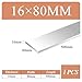 6061 Aluminum Flat Bar - 15-16mm Thick, 500mm Length for Industrial and DIY Projects(16x80mm)