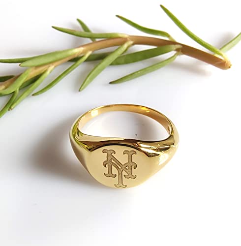 Sterling Silver Sports Ring, NY Yanke, NY Mets, LA Dodgers Ring, Baseball Team Ring, Football Team Ring, Any Team Ring (Gold)4