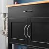 Mobile Cucina Salvaspazio SoBuy - Con Vano Microonde, 2 Cassetti E Anta A Lamelle, 107x40x85 Cm, Gambe Metallo