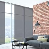 Gris 170x250cm MADECO - Kit de riel y panel japonés (170 x 250 cm), color gris