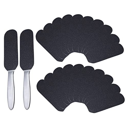 PACKOVE 1 Set Handheld Foot Scrubber Tool Handles Sandpapers Exfoliating Files for Dead Skin Removal Durable Foot Care Kit