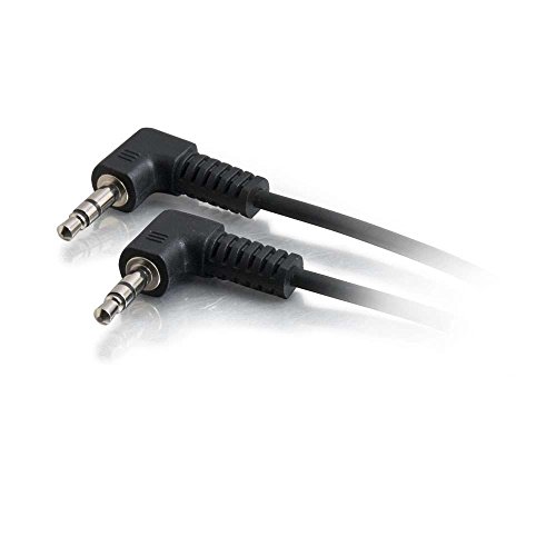 Cable de extensión audio 3.5mm ángulo recto macho a macho 1.5 pies miniatura 3
