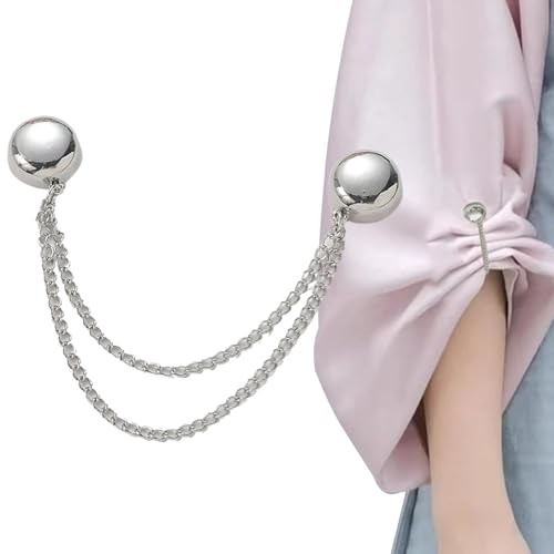 女性用磁気服クリップ,磁気シャツ調整クリップ ヘジャブピン - 多機能ファッション洗濯バサミ 女性用ドレス 袖 ウエスト ヘッドスカーフ 女の子用ヒジャブ