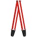 Buckle-Down Guitar Strap Stripes Red White Red 2 Inches Wide