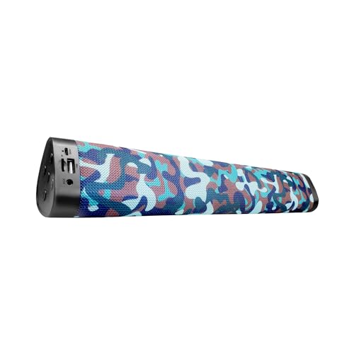 Image of HAPIPOLA SLIDER12 Bluetooth Speaker Immersive Audio | Good Bass | Light Weight 6 Hours Playback | Portable | Built in mic | TWS Pairing Support | dustproof | handfree Calling | (Camouflage)