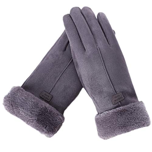 EVERY- Luvas de inverno femininas de inverno com tela sensível ao toque, luvas térmicas forradas à p