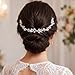 Unicra Wedding Crystal Hair Combs Bridal Headpieces Wedding Hair Accessories for Brides (Silver)