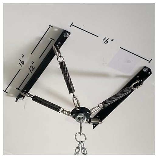 shikoyi Heavy Bag Hanger Noise and Vibration Dampening Design Ceiling or Open Floor Joist Mount for Heavy Punching Bags up to 140 LBS