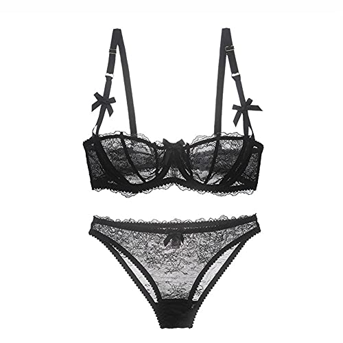 Femme Dentelle Brassiere Soutiens-Gorge Classiques et Culotte en Dentelle Set Sexy Cover
