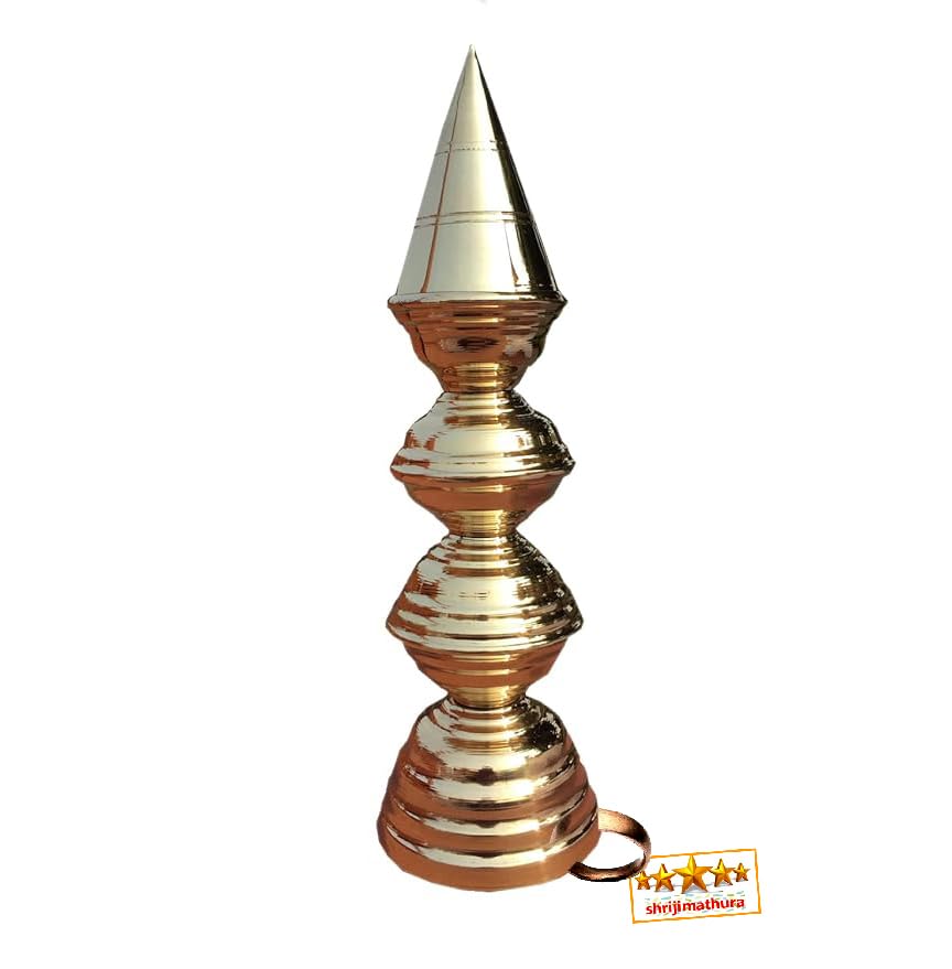 SHRIJIMATHURA Temple Kalash Pure Brass Orginal Vrindawani 4 Steps Superior Brass