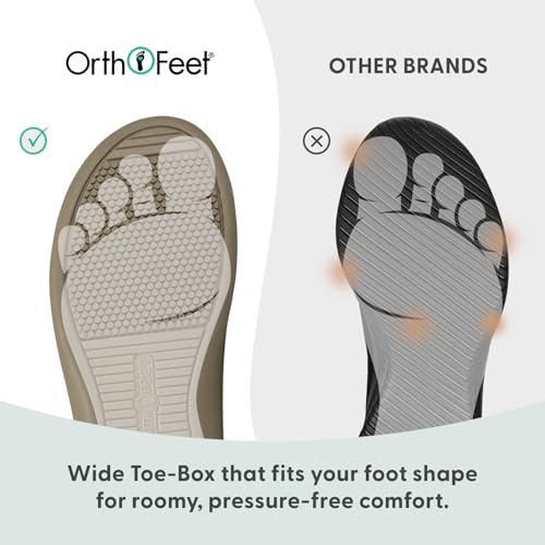Image of Orthofeet Maui Orthopedic Women Walking Sandal | Adjustable, Stretchable, Breathable with Anatomical Arch Support, Ergonomic Cushioning, Wide Toe Box for Casual Outings
