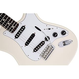Fender Ritchie Blackmore 0139010305 Guitare électrique avec touche en palissandre Blanc olympique - Les Beatles, Paul McCartney, John Lennon, RIngo Starr, George Harrison Fender Ritchie Blackmore 0139010305 Guitare électrique avec touche en palissandre Blanc olympique – Image 3