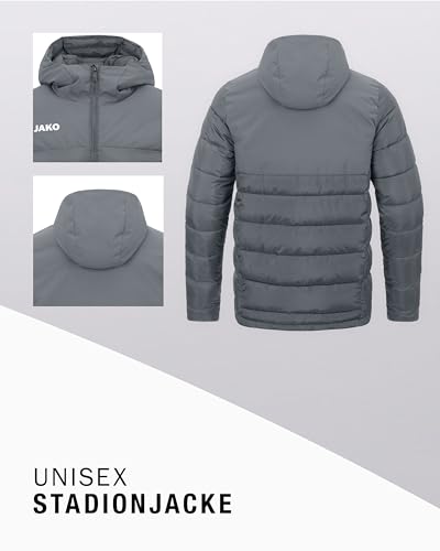 JAKO Unisex Stadionjacke, grau, XXL – Ansicht 4