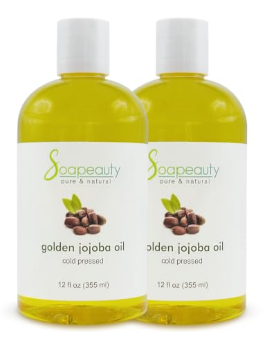 Golden Jojoba Oil 100% Pure Natural Unrefined Cold Pressed 24 Fl Oz 2Pack