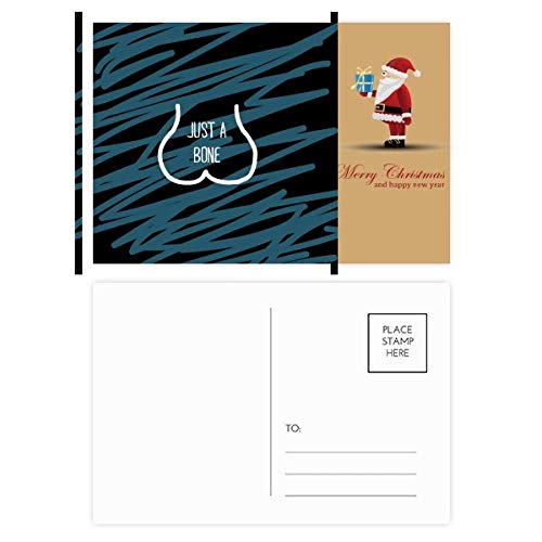 Cartes postales Père Noël Bleu Just Bone : lot de 20 cartes de vœux hivernales et traditionnelles