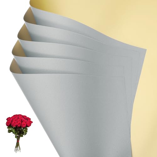 Papier d'emballage fleuriste PATIKIL papier cadeau dore impermeable pour bricolage et bouquet