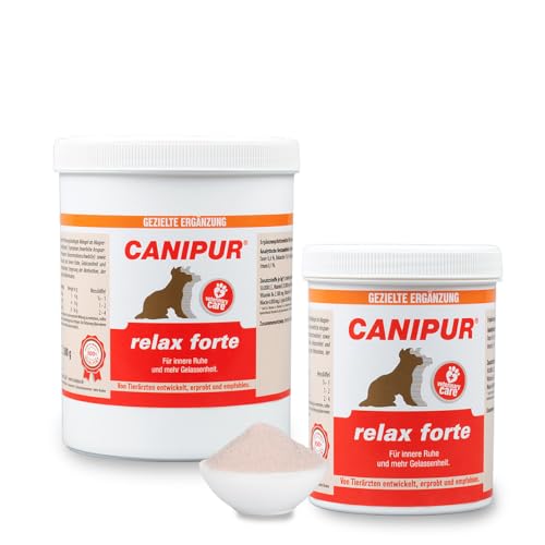 Vetripharm Canipur relax forte | 150 g | Ergänzungsfuttermittel für Hunde | Kann dabei helfen die Stressresistenz bei Hunden zu verbessern