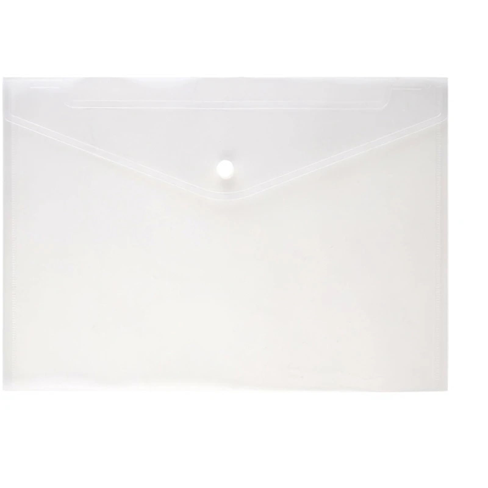Buste in plastica Portadocumenti formato A4 da 30 pezzi con chiusura a bottone automatico Organizer for cancelleria scolastica for ufficio a casa(Transparent)