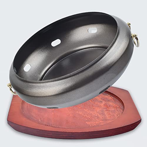 Hdncjfleq Barbecue Grill, Portable Multifunctional Smokeless Charcoal Grill, Cast Iron Furnace Body, Binaural Pan+Non-Stick Pan, Easy To Clean (Color : A) #TOP3