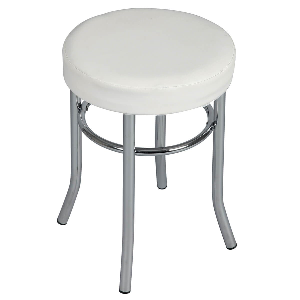 Tabouret acier chromé AltoBuy Todaro avec assise lavable