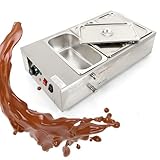 Design spazioso e capacità di 12 kg: ogni serbatoio ha una capacità di 4 kg, per una capacità totale di 12 kg di cioccolato fuso, perfetto per soddisfare qualsiasi palato. Ideale sia come forno che come contenitore per sciogliere il cioccolato, le sue dimensioni sono 67x39x18 cm.