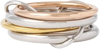 Shapes Studio Trio Linked Ring, stackable Ring, Minimalism style for women, Never Tarnish