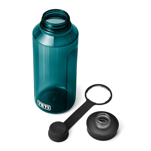 Image of YETI Yonder Water Bottle with Yonder Tether Cap, Lightweight, Leakproof and BPA-Free