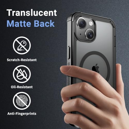 Image of jaroco Magnetic for iPhone 15 Case Heavy Duty Protection Black