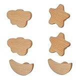 Gute Dekoration: Holz Cuoboard -Griffe sind in Stern-, Mond- und Wolkenformen entworfen, mit denen das Schlafzimmer Ihres Kindes dekoriert wird..Der Küchenknopf ist ein tolles Haus für Freunde oder Familien.