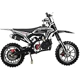 X-PRO 50cc Gas Dirt Bike Pit Bikes Dirt Pitbike with Gloves, Goggle and Face Mask (Black)