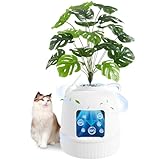 Lifewit Katzenklo Blumentopf mit Pflanze & Schaufel, Katzenklo Versteckt mit Geruchsbeseitigung, Infrarot-Sensor, Katzentoilette XXL Katzenklo groß für Wohnzimmer, Schlafzimmer, Ecke, Weiß