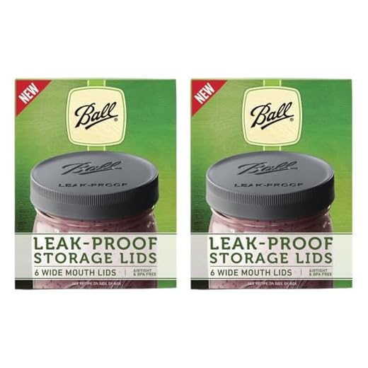 Ball Leak-Proof Wide Mason Jar Lids, 6 Count