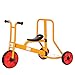 HOMCOM Kinderdreirad Dreirad mit Rückenlehne Plattform Fahrrad für Kinder 3-5 Jahre Kinderfahrzeug mit großen Rädern Stahl PP-Kunststoff Mehrfarbig 101 x 58 x 63 cm