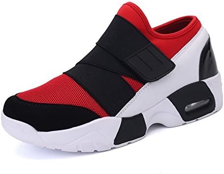 Leader Show Men's Fashion Sports Breathable Sneaker Casual Walking Cushioning Running Shoes (9.5, Red)