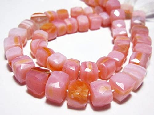 Pink Opal Faceted Big Cube pour créer des bijoux élégants au quotidien