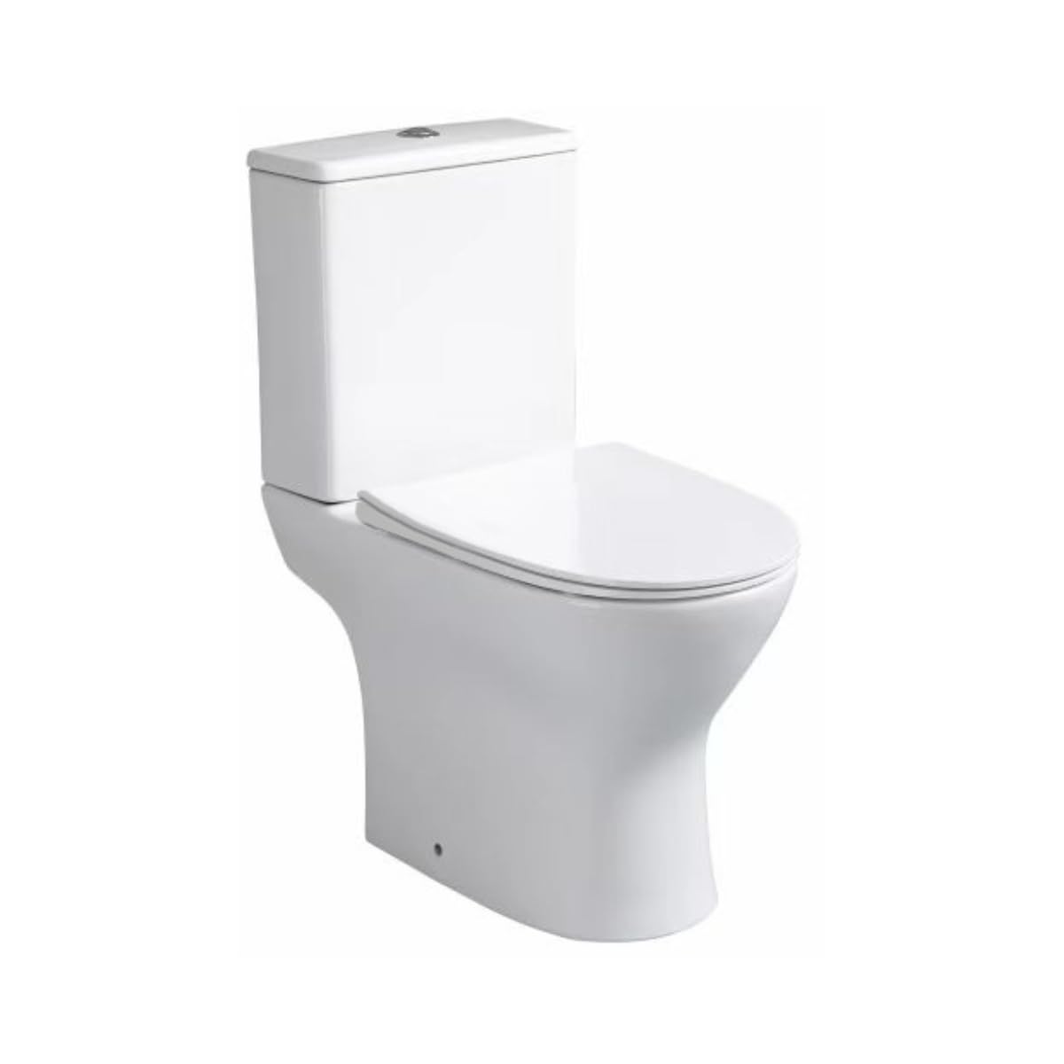 Wc Inodoro Completo Redondo con Sistema Rimless | Wc Completo Fondo reducido con Salida Dual y Asiento Amortiguado