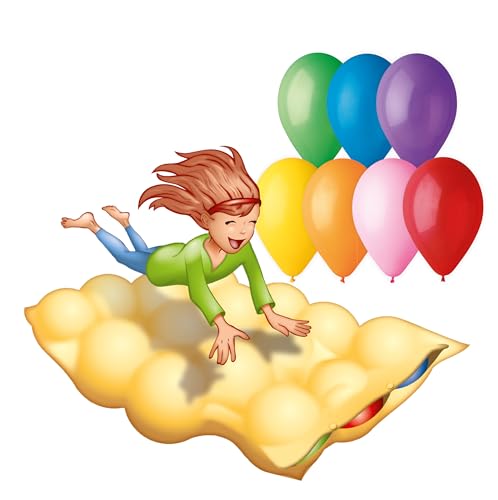 Karaloon 10020 Ballonjumping I 30 x Riesen Luftballons bunt & sortiert I 100-120 cm I Helium Ballons I Große Luftballons ideal für eine Ballonmatratze