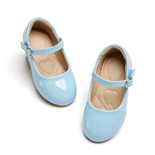 ESTINE Toddler/Little Kid Girls Dress Mary Jane Flats Flowers Fashion Princess Ballet Shoes