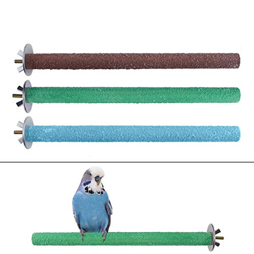 Ansblue Parrot perches,bird perches,3PCS Wood Perch Paw Grinding Toy,Bird Perches budgie perch cockatiel perch for Bird Parrot Macaw African Grey Budgie Parakeet Cockatiel Conure Lovebird