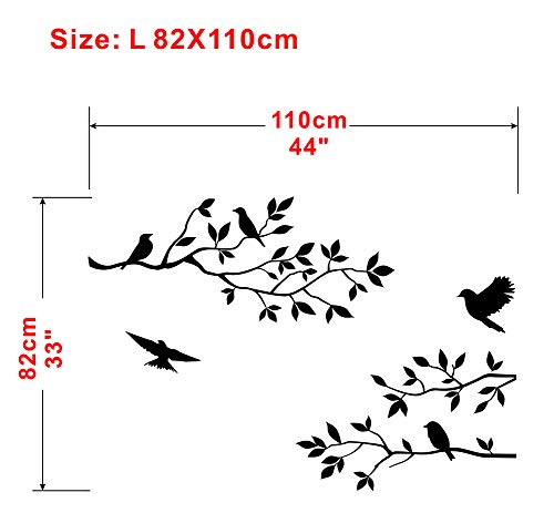 Vinilo Decorativo Grande de Ramas con Pájaros 82X110cm miniatura 5