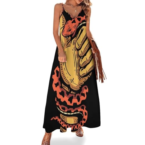 Robe maxi serpent idéale pour vos voyages et journées farniente à la plage