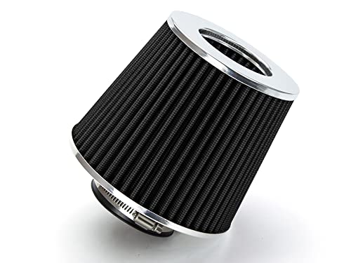 Rtunes Racing Universal Clamp-On Air Intake Filter Dry Washable Cone Air Filter Replacement for Car Truck SUV Engine Air Cleaner (3)