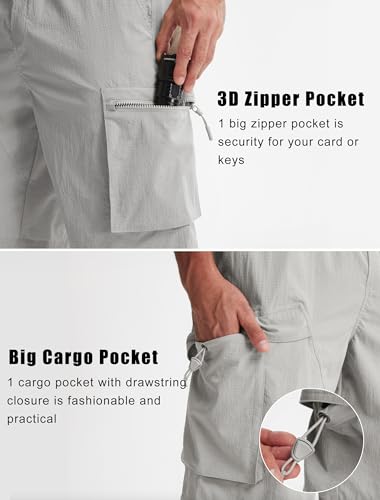 Image of Libin Men's Shorts Casual All Day Comfy Quick Dry Lightweight Cargo Hiking Shorts Breathable Outdoor Sports Travel