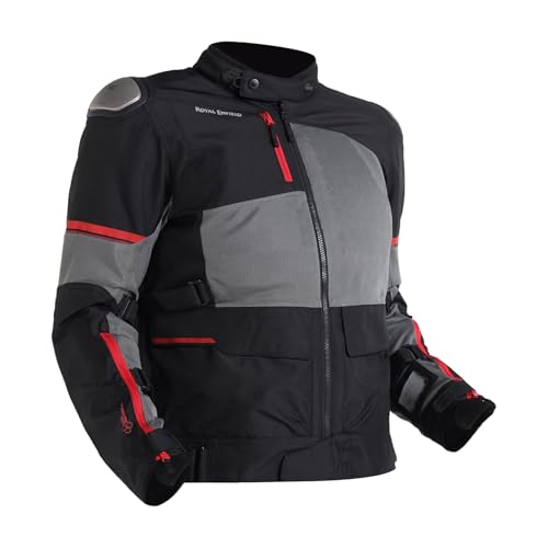Image of Royal Enfield Crossroader V2 Riding Jacket | Protectors: RE Ergo Pro-Tech CE Level 2- Elbows & Shoulders with Titanium sliders | CE Level 2 Back protector | CE Level 1 chest protectors | DARK GREY M